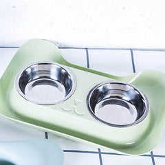 Pet Stainless Steel Drinking Water And Feeding Cat Bowl