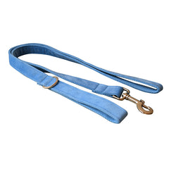 Blue Velvet Dog Collar Dog Rope Pet Collar