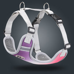 Pet Chest Strap Gradient Color Double Reflective Dog Chest And Back